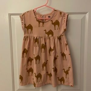 Tea collection pink camel print dress size 3T